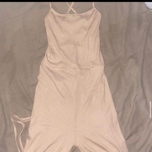 light pink jumpsuit